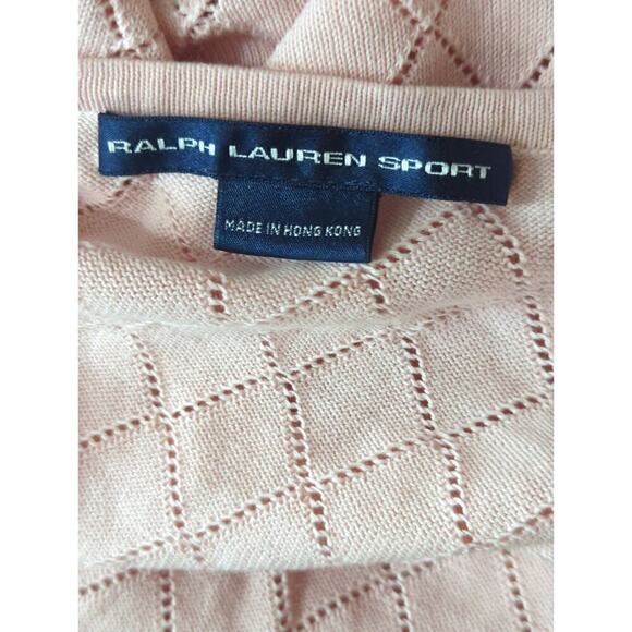 Ralph Lauren Sport Women's Knit Half Sleeve Button Front Cardigan Pink Est Small - Picture 4 of 6
